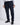 Pantalone fondo stretto con fibbie laterali blu 