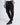 Pantalone fondo stretto con fibbie laterali nero 