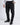 Pantalone fondo stretto con fibbie laterali nero 