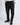 Pantalone fondo stretto con fibbie laterali nero 
