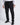 Pantalone fondo stretto con fibbie laterali nero 