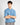 T-shirt scollo V cropped fit celeste 