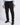 Pantalone fondo stretto con fibbie laterali nero 
