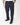 Pantalone fit sartoriale fondo largo gessato blu 