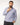 Camicia boxy fit fluida righe blu 