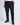 Pantalone fondo stretto con fibbie laterali blu 