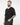 T-shirt scollo a V in filo nero 