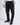 Pantalone fondo stretto con fibbie laterali nero 