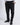 Pantalone fondo stretto con fibbie laterali nero 
