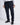 Pantalone fondo stretto con fibbie laterali blu 