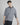 Camicia boxy fit righe blu denim 