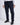Pantalone fondo stretto con fibbie laterali blu 
