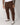 Pantalone classic fit fondo stretto marrone 