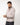 Camicia boxy fit fluida righe beige 