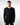 T-shirt manica lunga relax fit a costine nero 