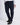 Pantalone fondo stretto con fibbie laterali blu 