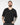 T-shirt scollo a V in filo nero 
