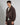 Felpa cropped doppio cursore cioccolato 