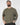 T-shirt girocollo in filo verde militare 