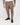 Pantalone fit sartoriale in gabardine fango 