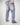 Jeans straight fit in denim blue marmorizzato 