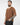 T-shirt scollo a V in filo tabacco 