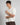 T-shirt scollo V cropped fit avorio 