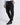 Pantalone fondo stretto con fibbie laterali nero 