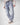 Jeans straight fit in denim blue marmorizzato 