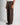 Pantalone London fondo ampio lino marrone 