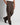 Pantalone London fondo ampio lino marrone 