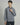 Camicia relaxed fit manica lunga righe blu denim 