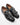 Mocassino in pelle con fibbie nero 